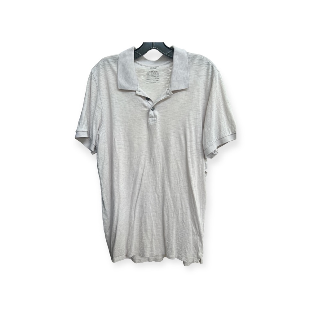 Vince Solid Polo in Light Grey Size L